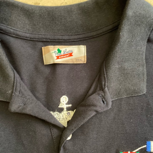 Paul Lucas garment navy polo embroidered double sided mens XXXL tall yacht club - Picture 8 of 9